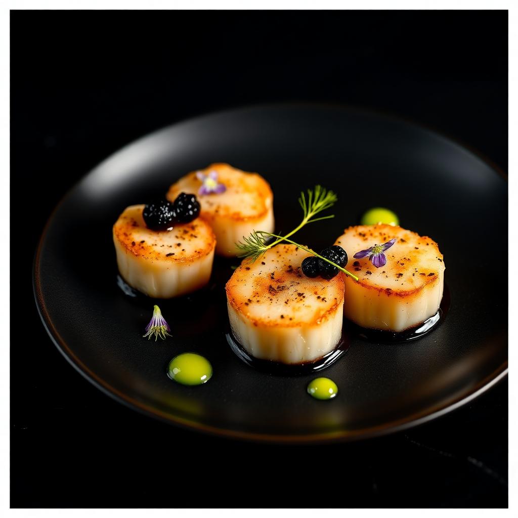 Vieiras com Caviar Ossetra